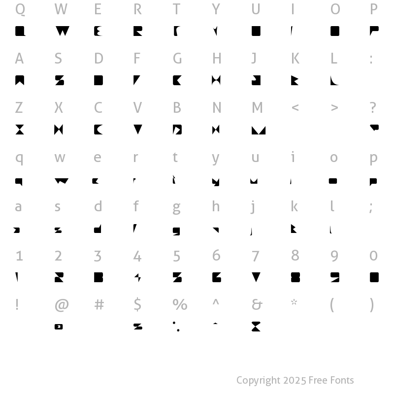 Character Map of BizarreLapped Regular