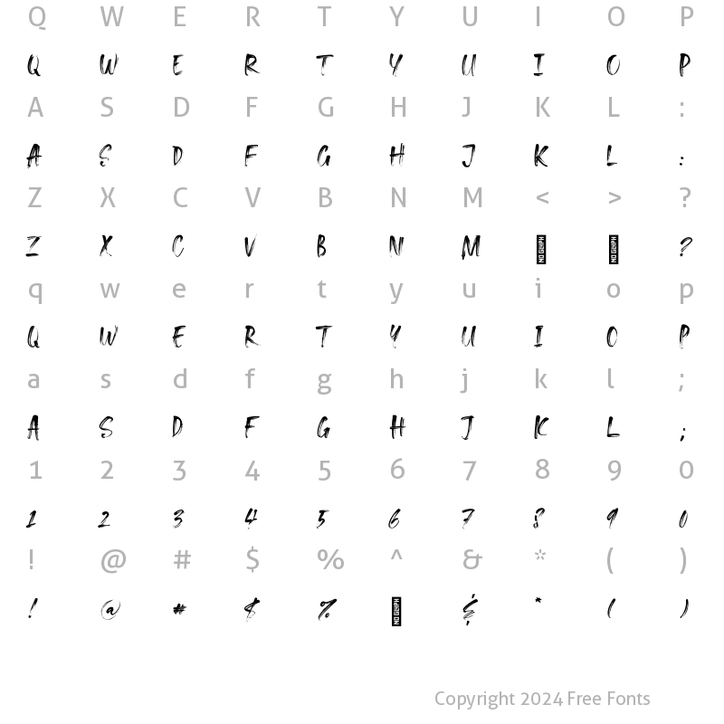 Character Map of Black Caviar CAPS Regular