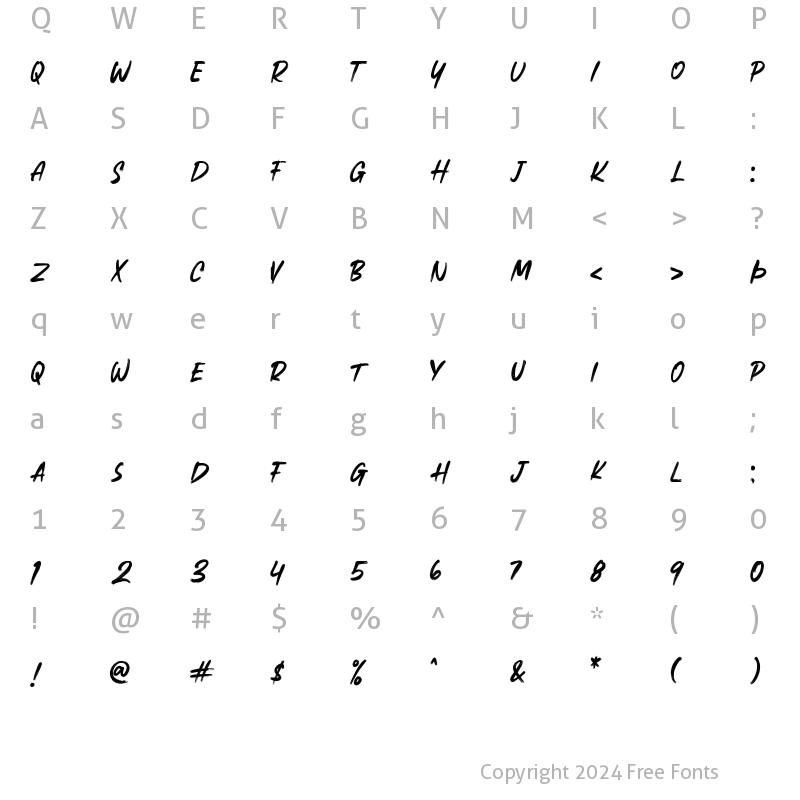 Character Map of BLACK MONDAY Regular