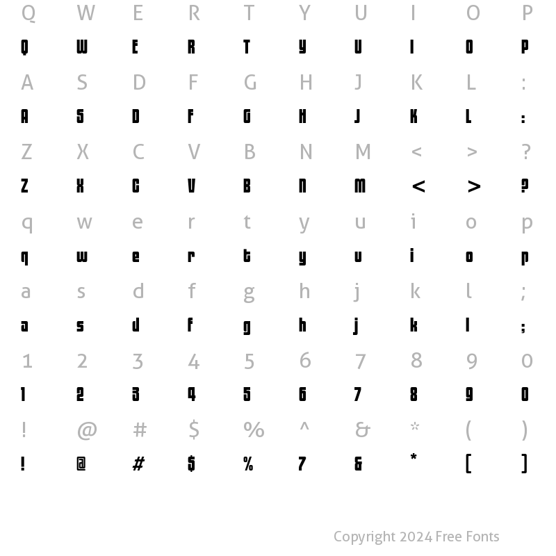 Character Map of Black Tulip ITC Regular