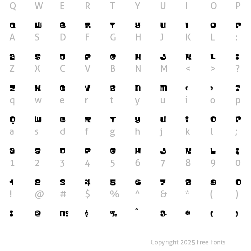 Character Map of Blackcurrant Squash