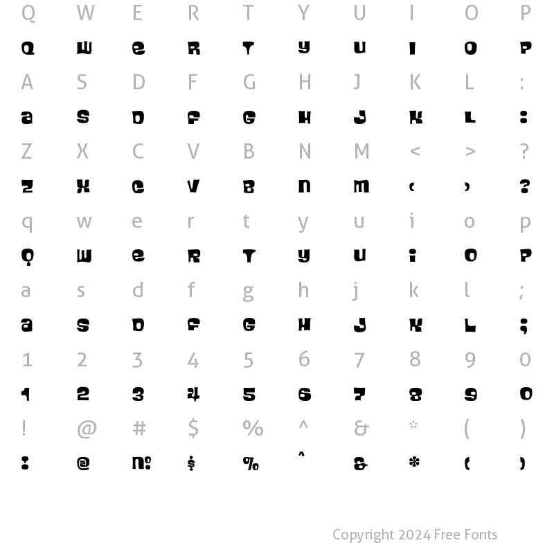 Character Map of Blackcurrant Squash Regular