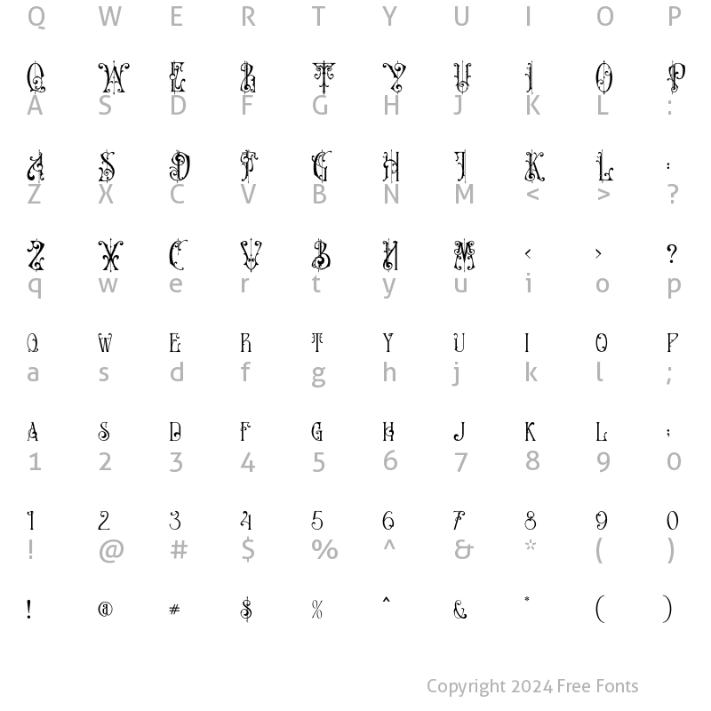 Character Map of Blackshot Regular