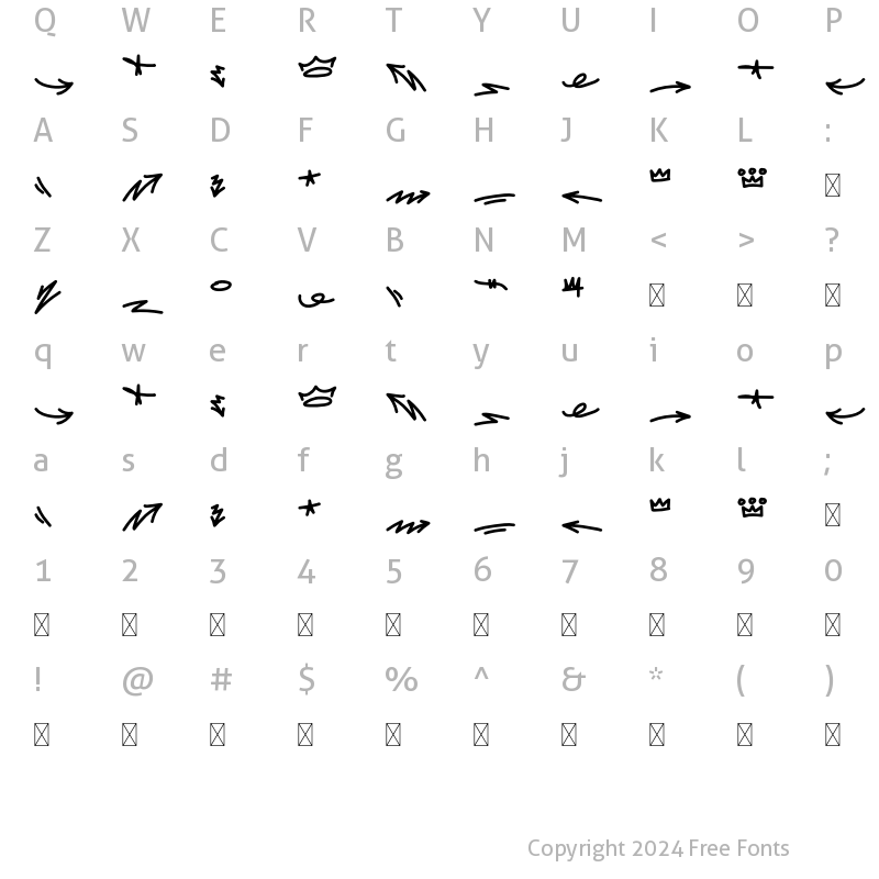 Character Map of BlackStreetSwash Regular