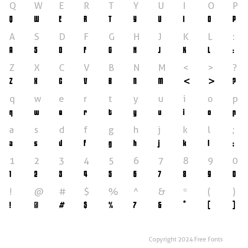 Character Map of BlackTulipITC Roman