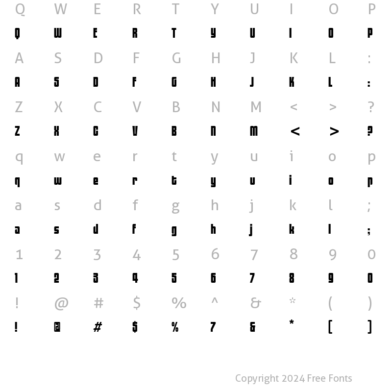 Character Map of BlackTulipITC TT Regular