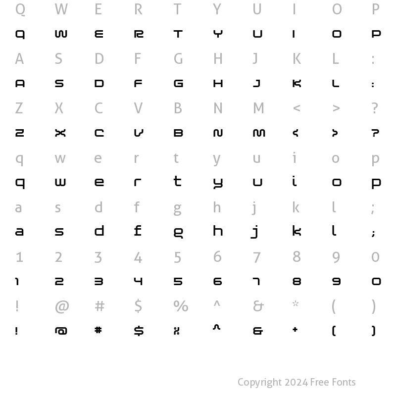 Character Map of Blessed SemiBold