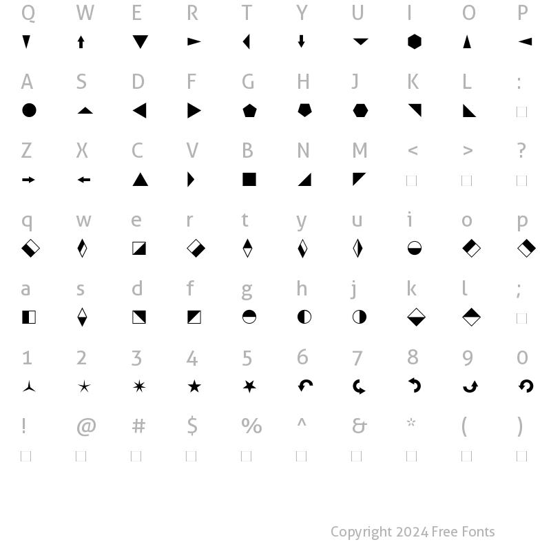 Character Map of Blickfang Medium