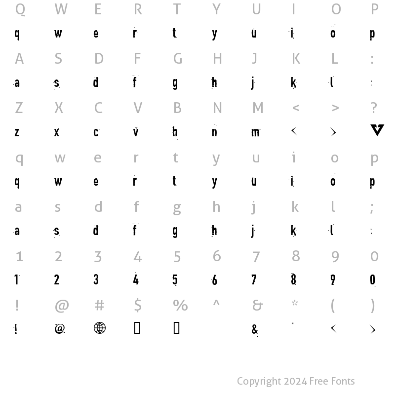 Character Map of Blind Regular