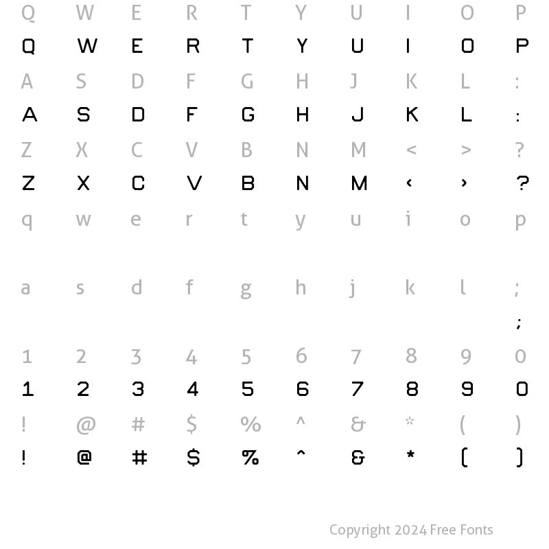 Character Map of BlissBucket Rounded