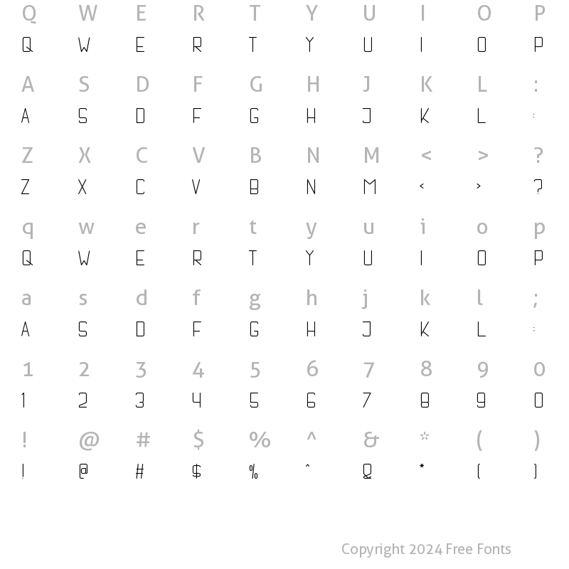 Character Map of Blockster Regular