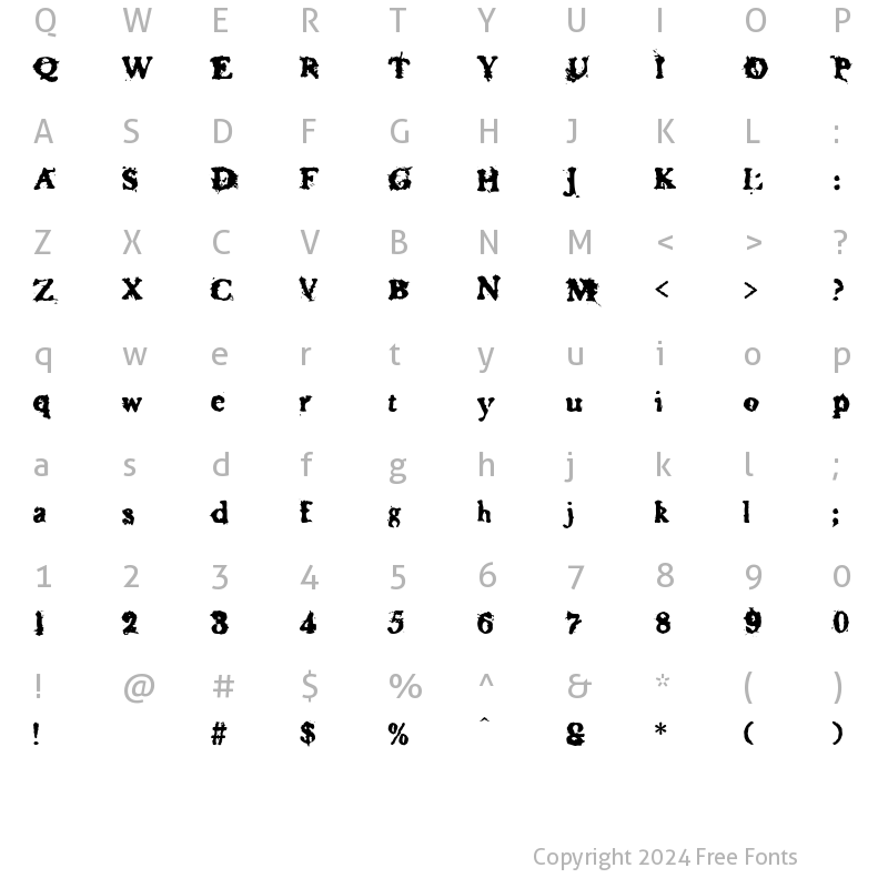 Character Map of BlotterRoman Regular