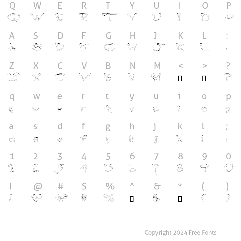 Character Map of BlottoooLightBeer Regular