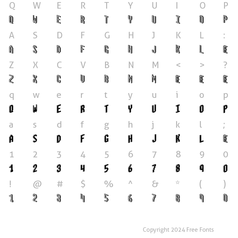 Character Map of Blox BRK Regular