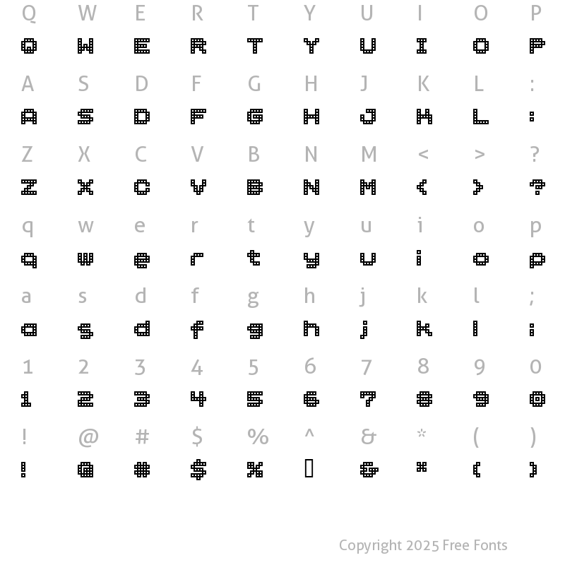 Character Map of BM block A15