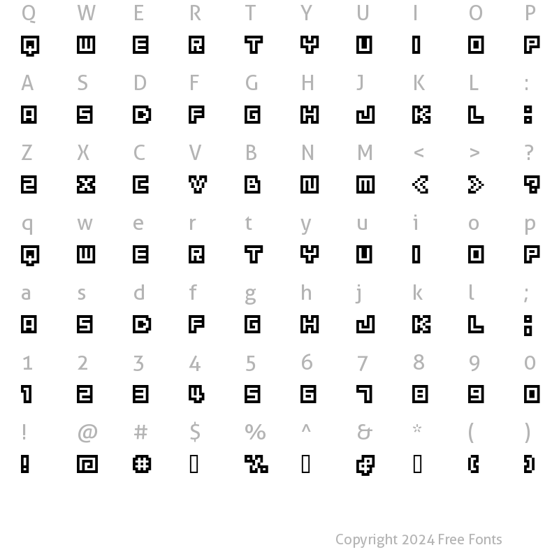 Character Map of BM cube A8