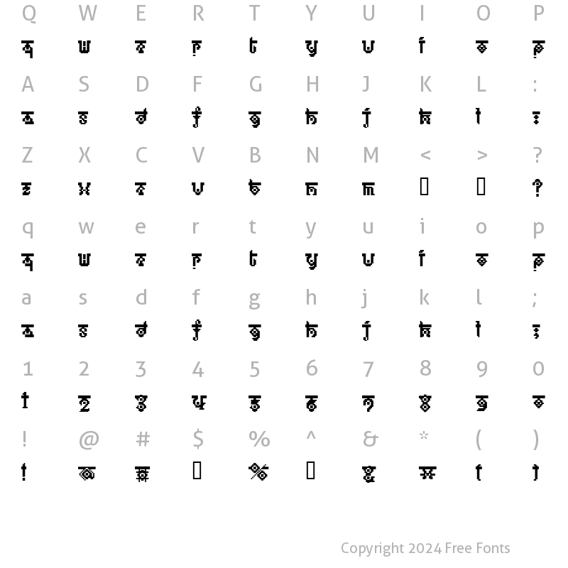 Character Map of BM ethno A17