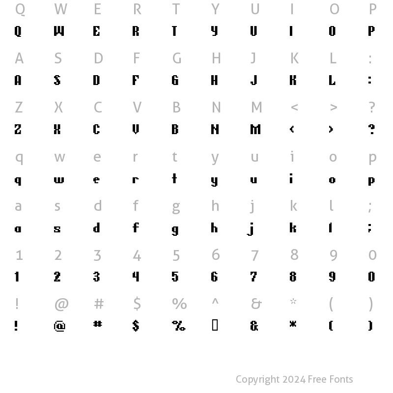 Character Map of BM germar A12