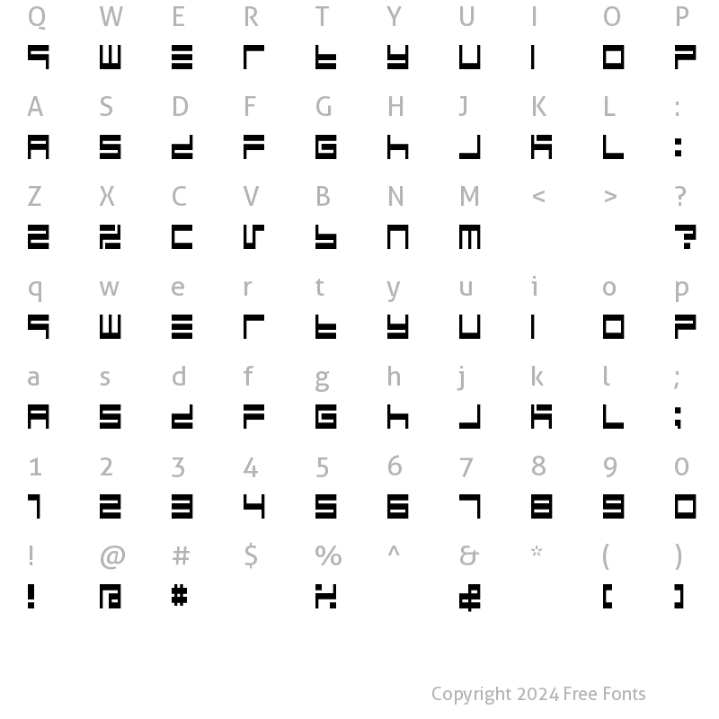 Character Map of BM maze A9