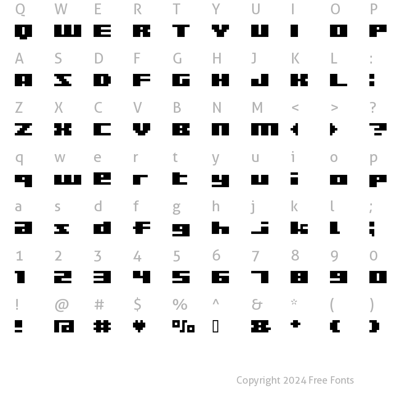 Character Map of BM rizer A6