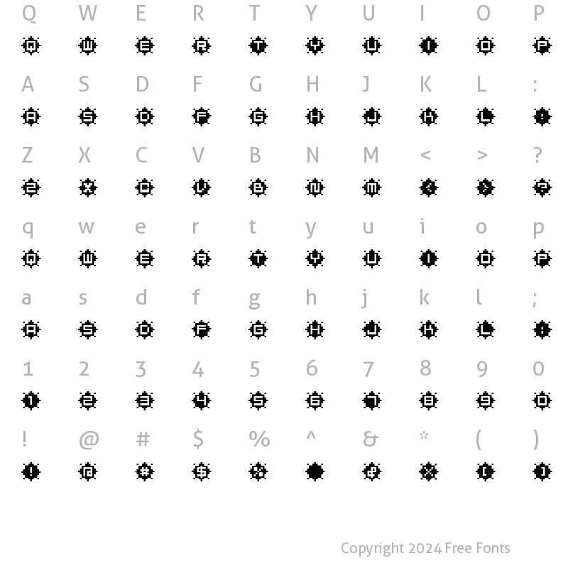 Character Map of BM ruby A12