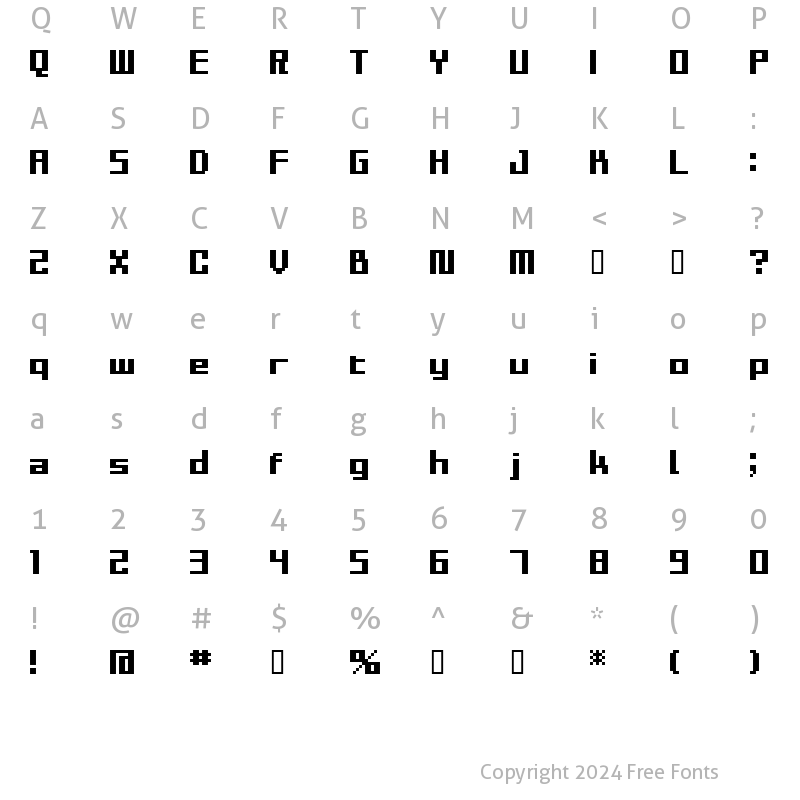 Character Map of BM sly A10