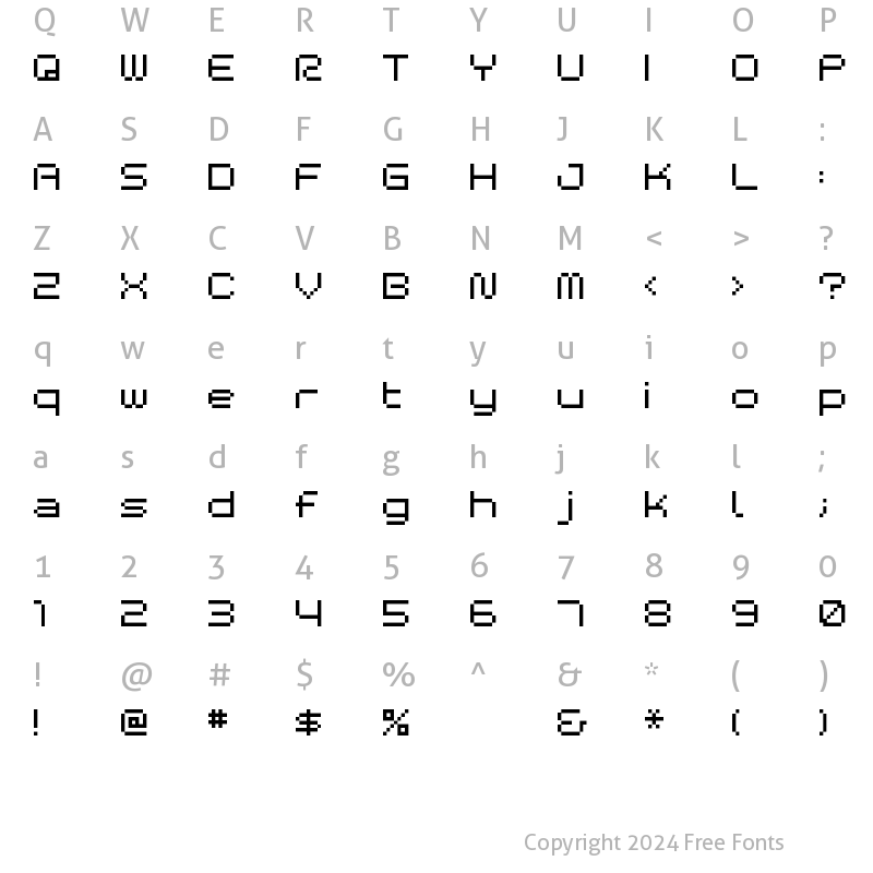 Character Map of BM space A9