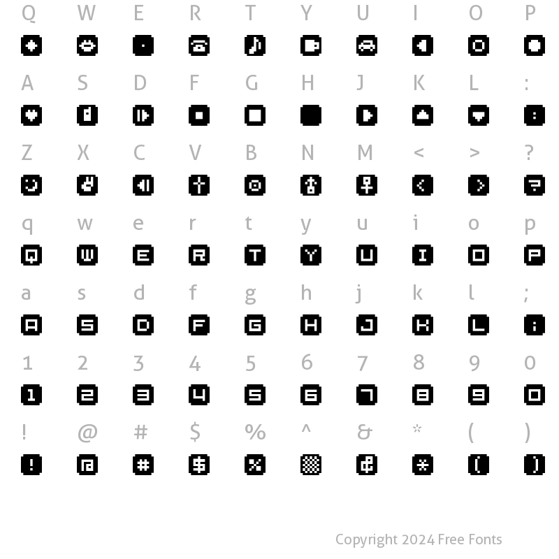 Character Map of BM stamp Cyr Normal