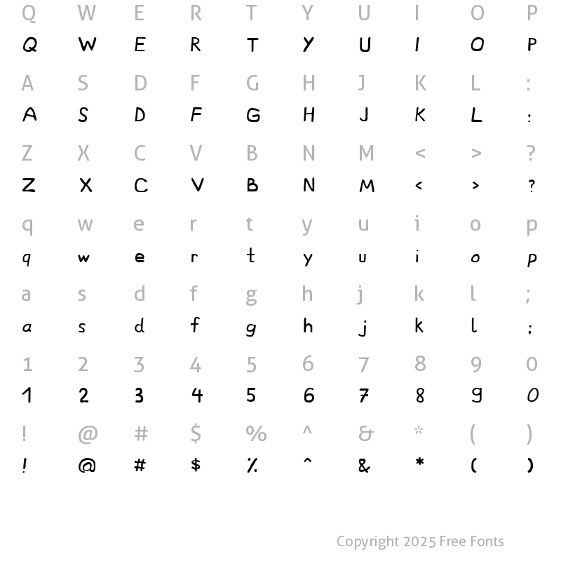 Character Map of BMW Hisba Bahix Normal