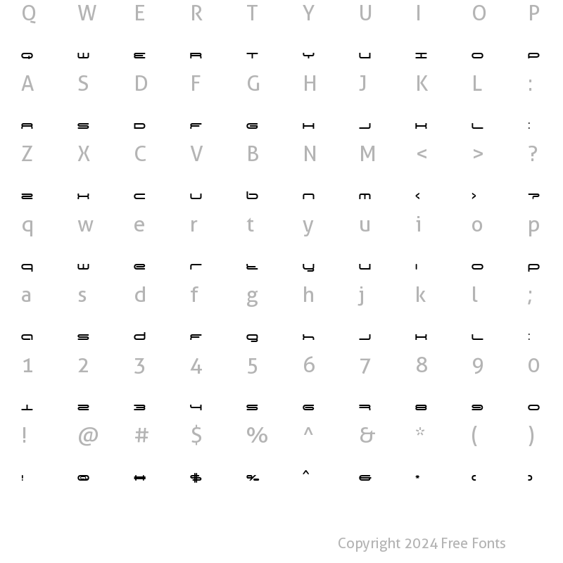 Character Map of BN 3rd Place Regular