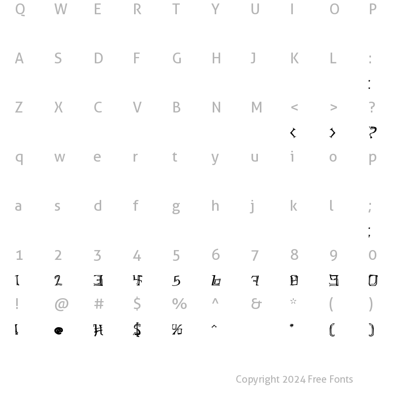 Character Map of BN Grafity Regular