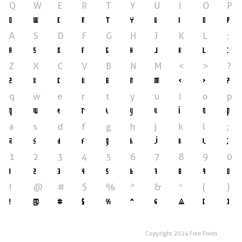 Character Map of BN Information Regular