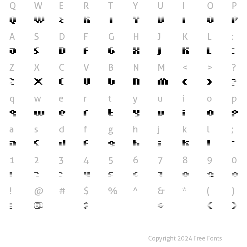 Character Map of BN Moog Boy Regular