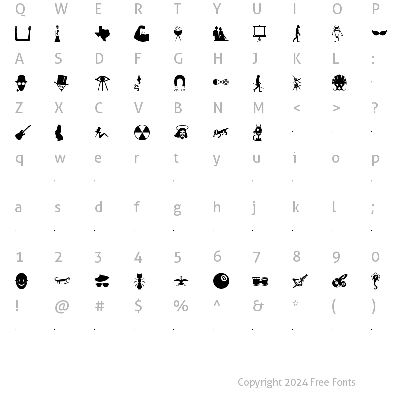 Character Map of BOBCO 4 Regular