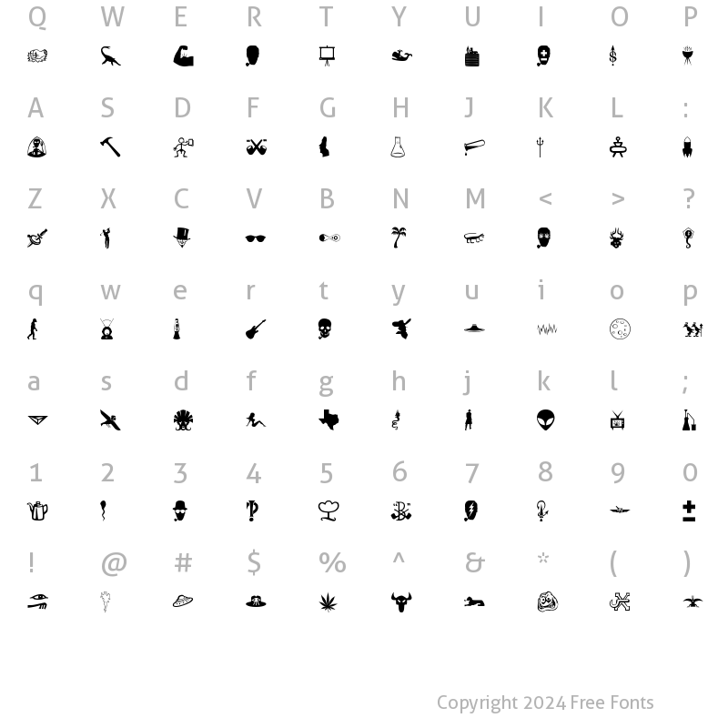 Character Map of BOBCO 7 Regular