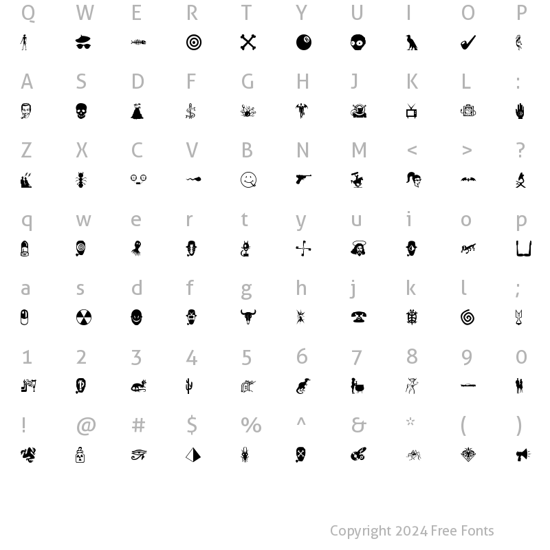 Character Map of BOBCO 8 Regular