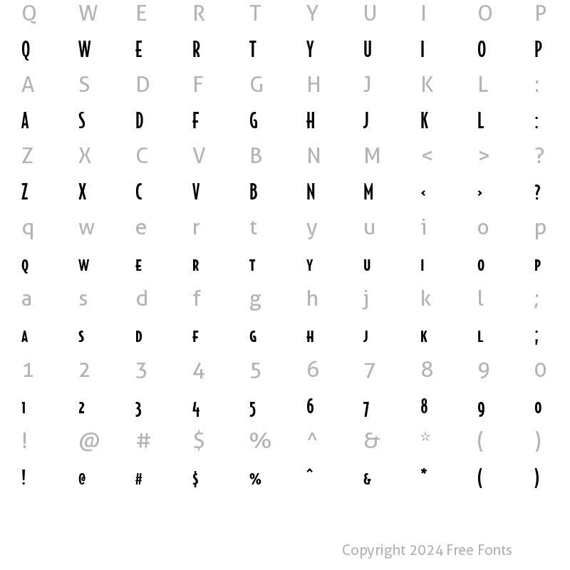 Character Map of BodegaSans MediumSmallcaps Regular