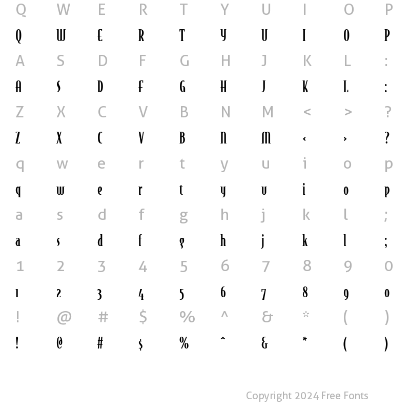 Character Map of BodegaSerif MediumOldstyle Regular