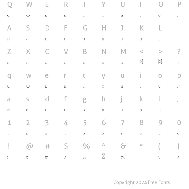 Character Map of Bodybuilder Stripes FX