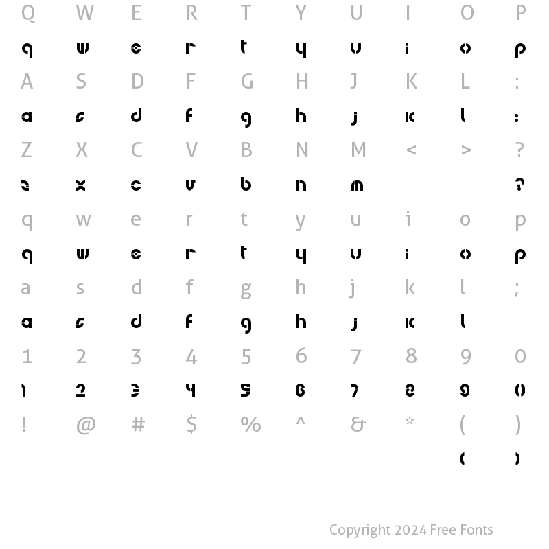 Character Map of bohemica Regular