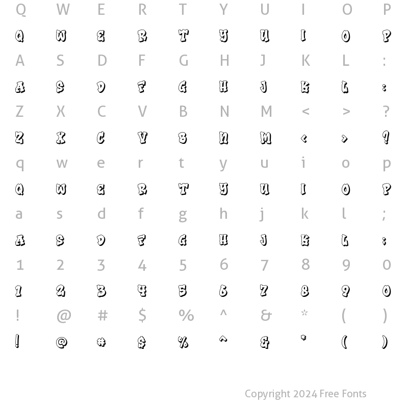 Character Map of Bomber Squad Shadow