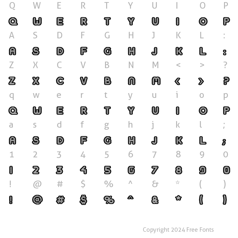 Character Map of BoobToobOpen Regular