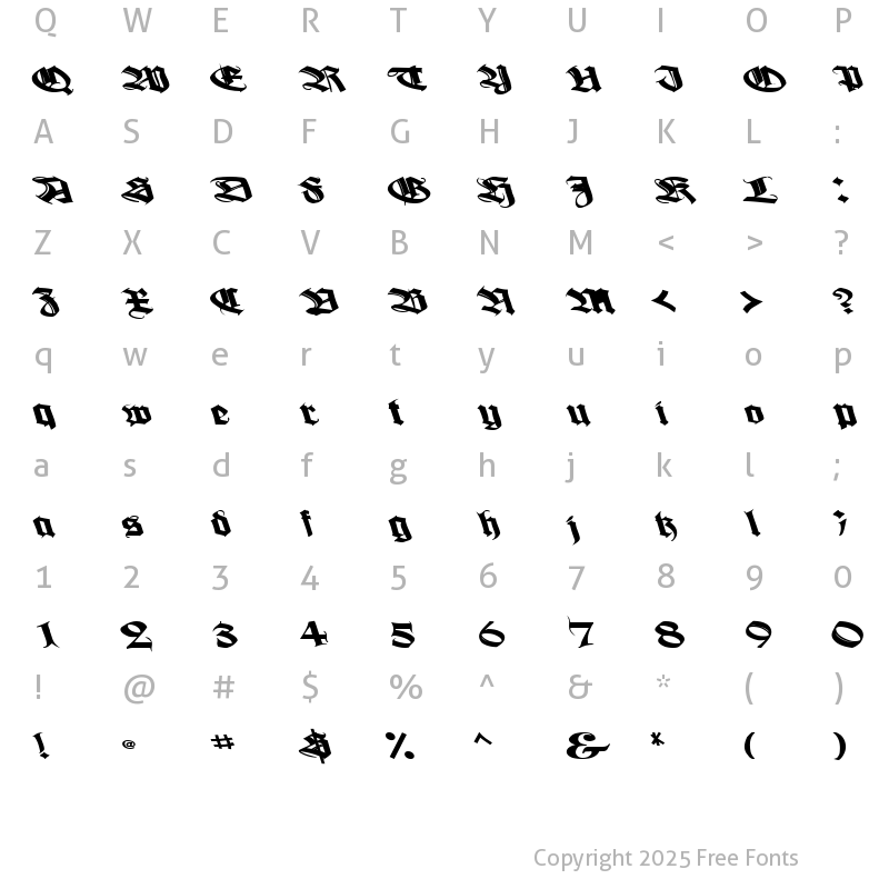 Character Map of BoogieWoogieBold112 Bold