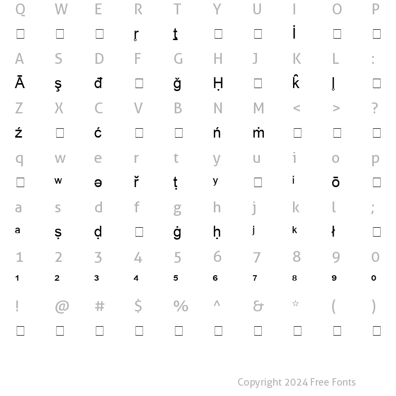 Character Map of Bookshelf Symbol 1 Regular