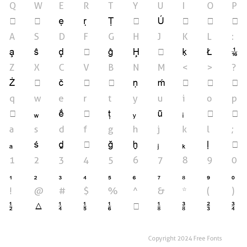 Character Map of Bookshelf Symbol 2 Regular