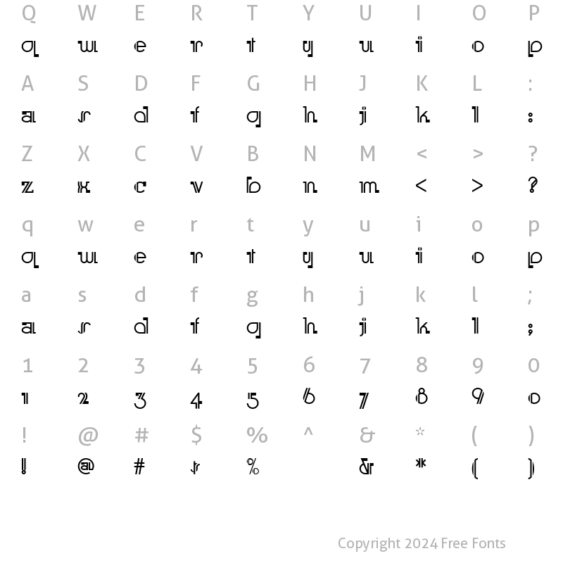 Character Map of Boomer Ingue NF Regular