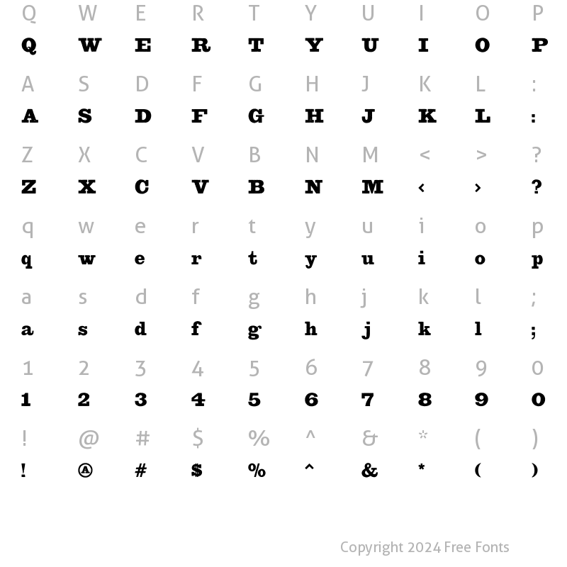 Character Map of Bootstrap Alternate Regular