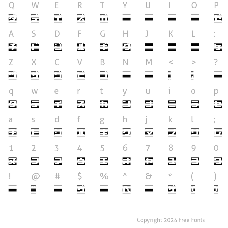 Character Map of border7ka Regular