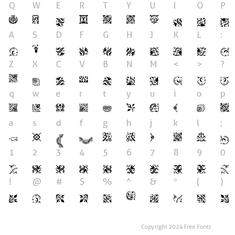 Character Map of BordersOneSSK Regular