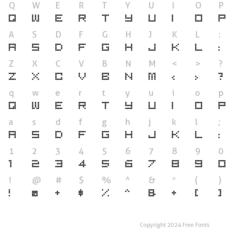 Character Map of Bored Regular